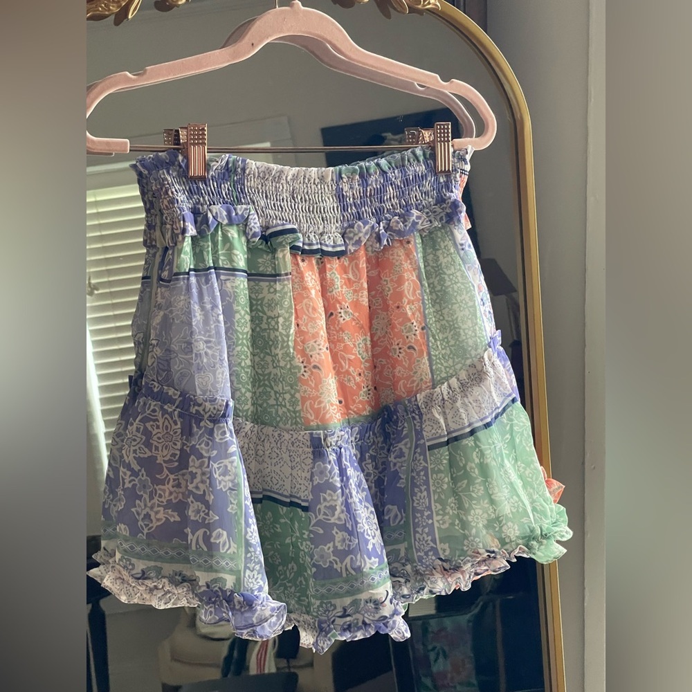 NWT Dance & Marvel Patchwork Multicolor Ruffle Mi… - image 8